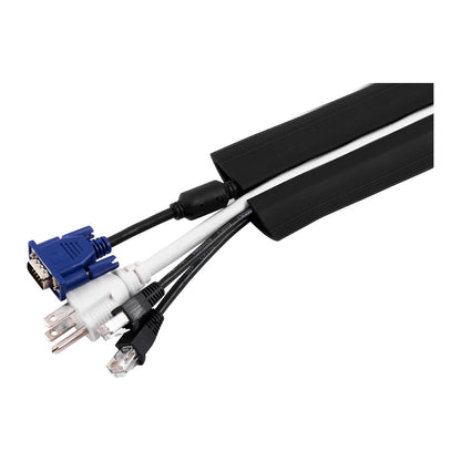 Power Gear 6ft. Cable Management Cord Cover, Black