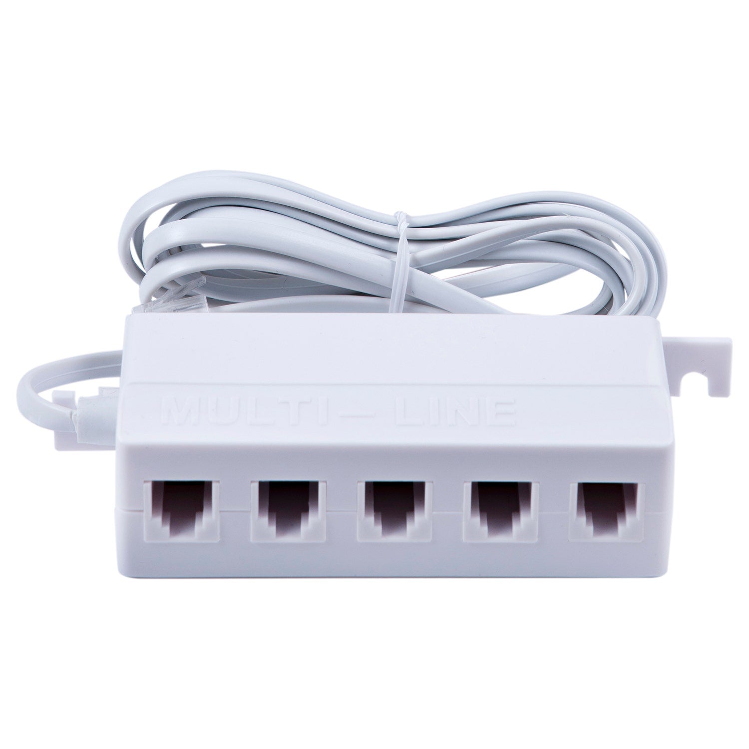 Power Gear 5-Jack Phone Line Splitter, White