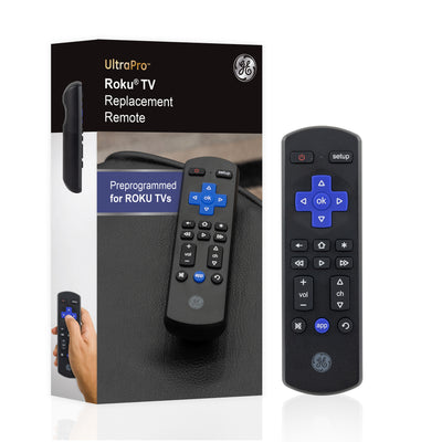 GE Roku TV Replacement Remote, Black