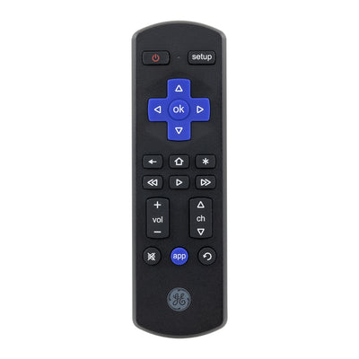 GE Roku TV Replacement Remote, Black