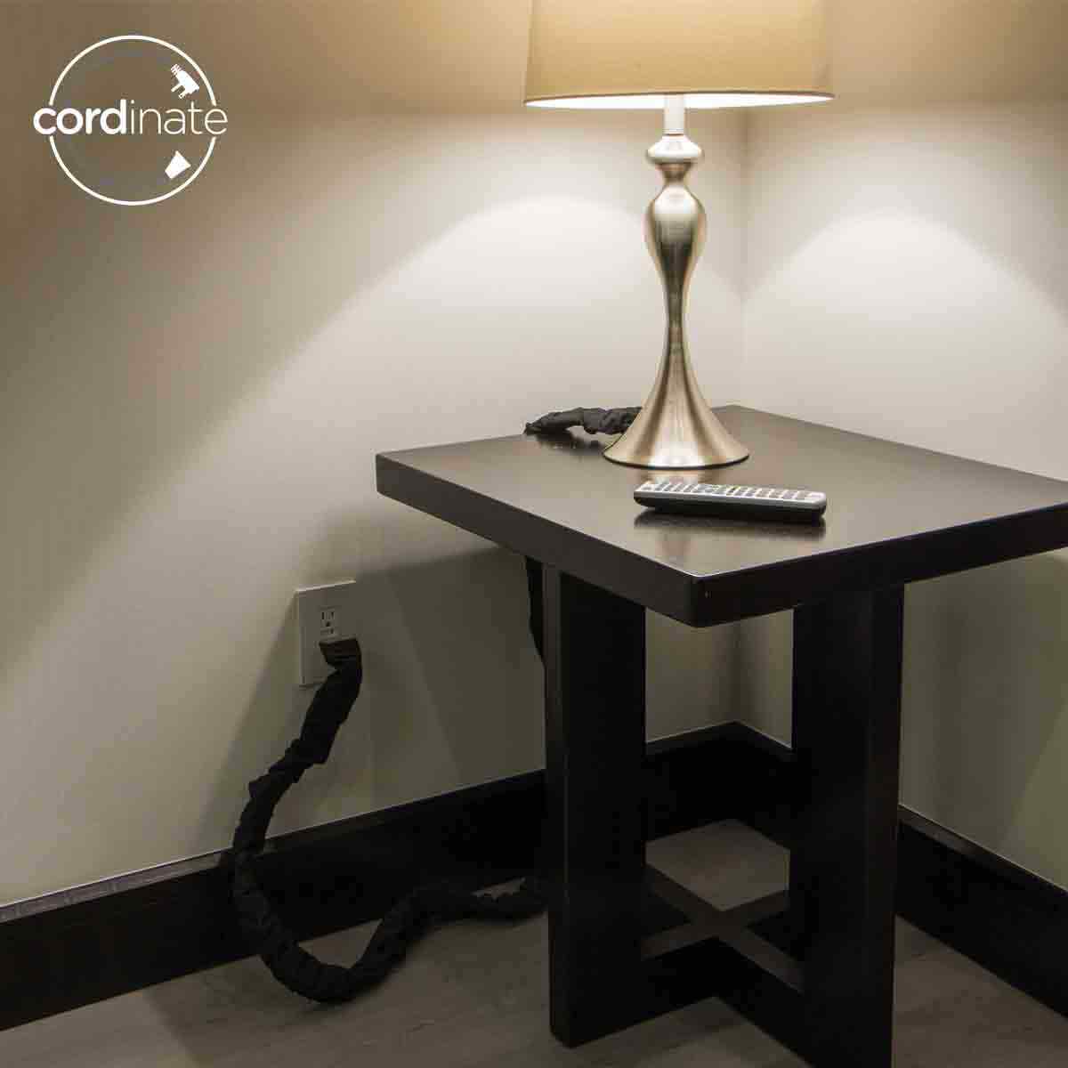 Cordinate 6ft. Fabric Cord Cover, Black