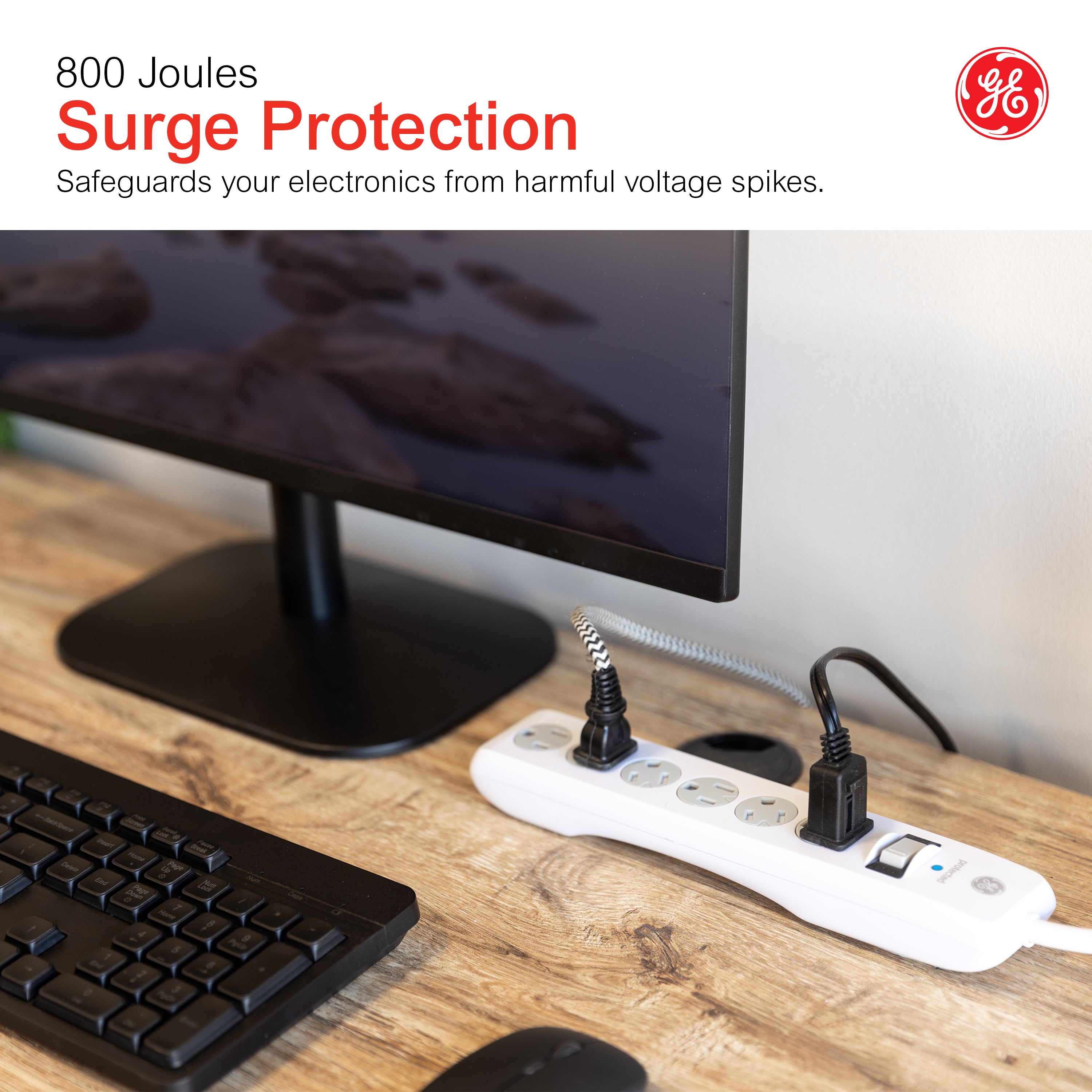 GE-branded 6-Outlet Surge Protector
