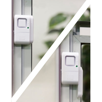 GE Battery Operated Magnetic Window or Door Alarm, 4 Pack, White