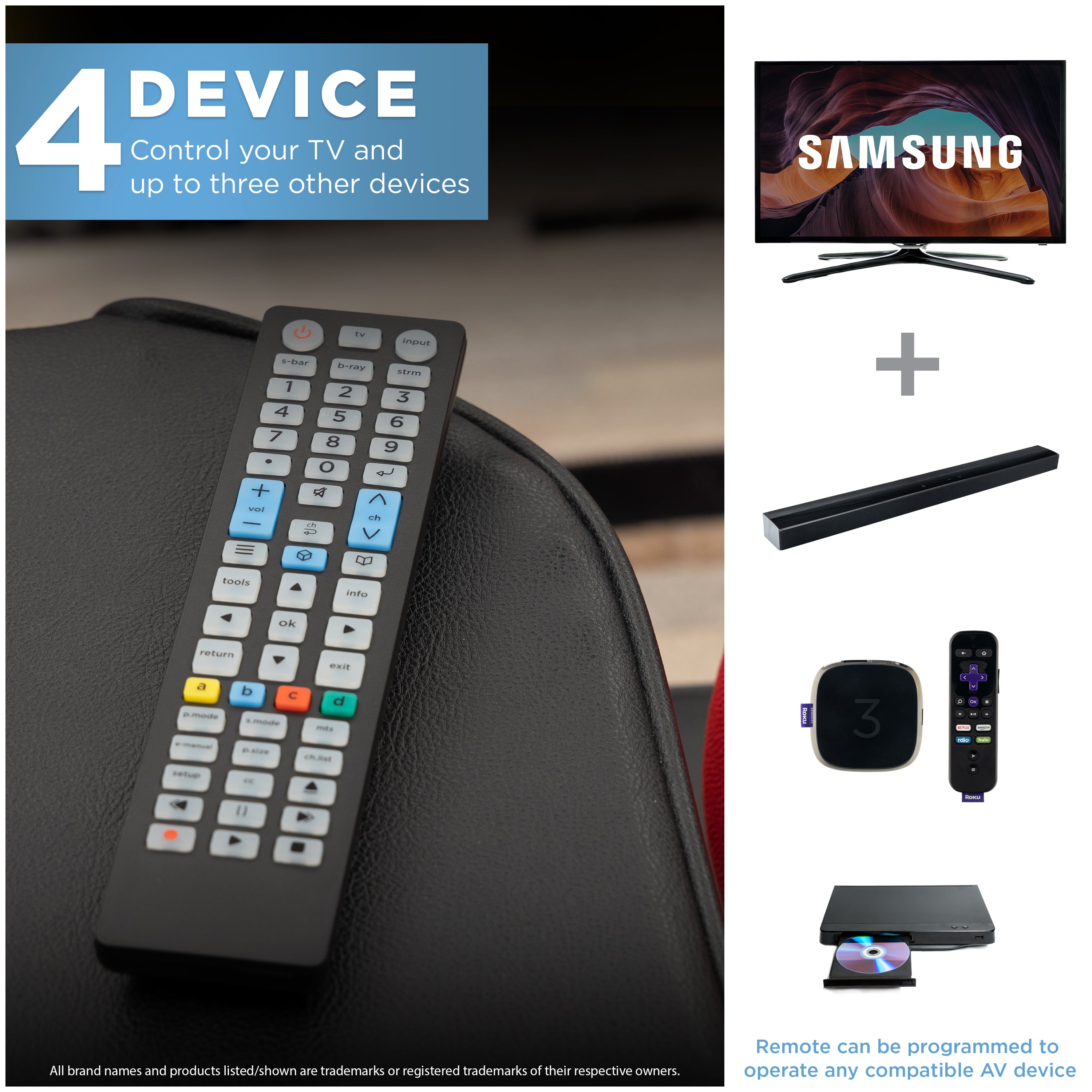 UltraPro 4-Device Universal Replacement Samsung Remote