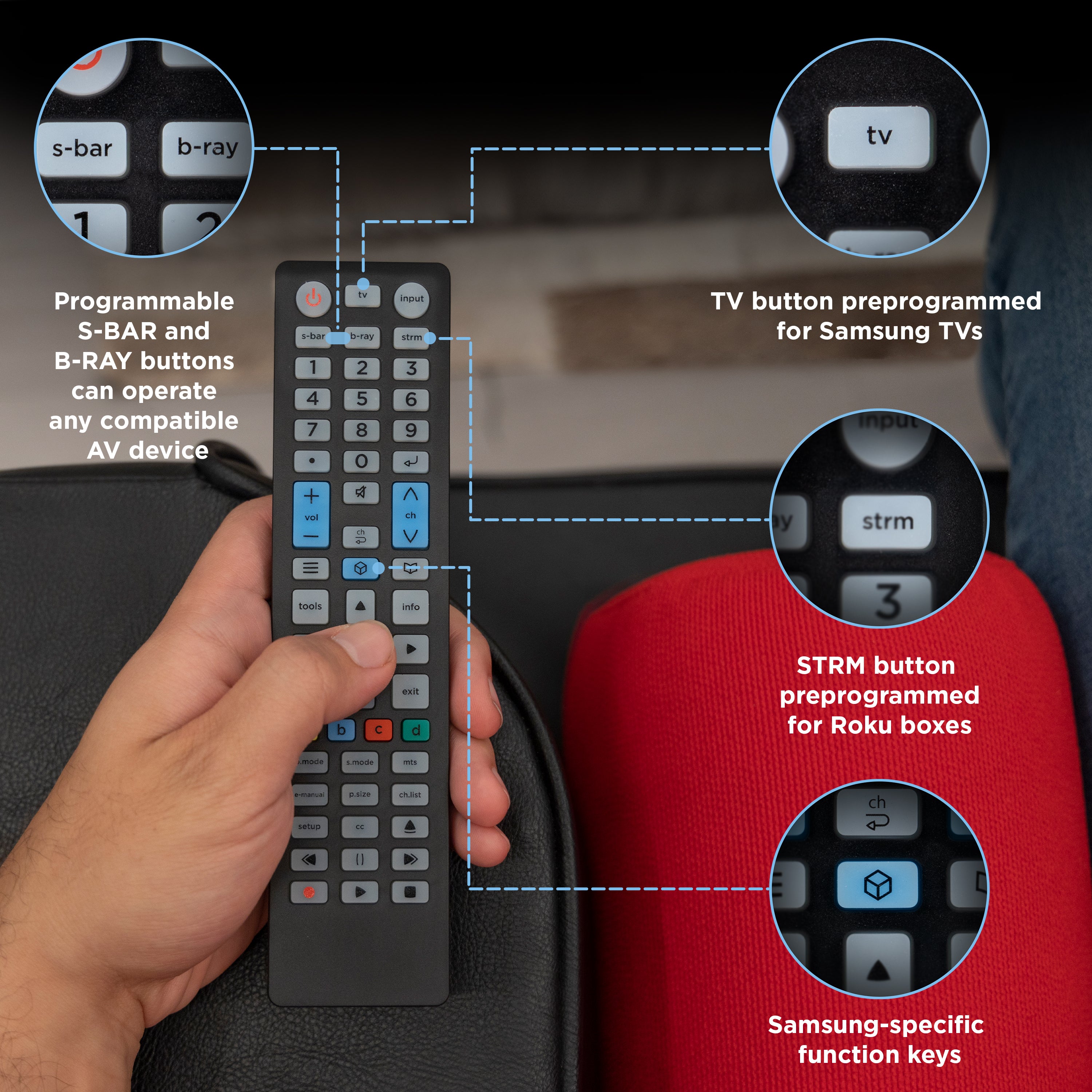 UltraPro 4-Device Universal Replacement Samsung Remote