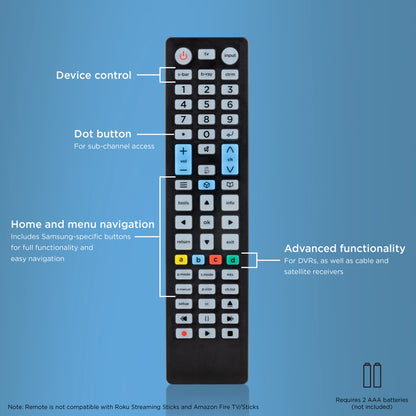 UltraPro 4-Device Universal Replacement Samsung Remote
