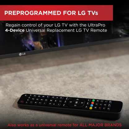 UltraPro 4-Device Universal Replacement LG Remote
