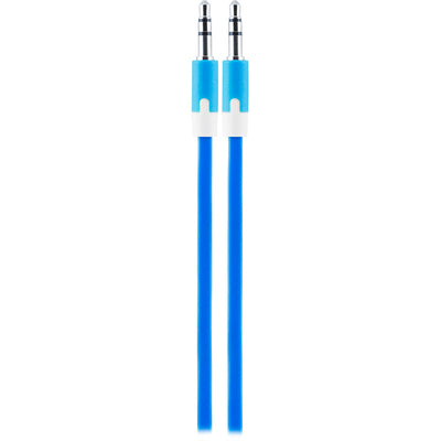 Uber 3ft. 3.5mm Auxiliary Audio Cable, Blue/White