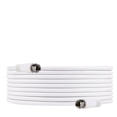 GE 25ft. RG6 Coaxial Cable, F-Type Connectors, White