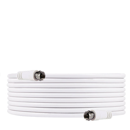 GE 25ft. RG6 Coaxial Cable, F-Type Connectors, White