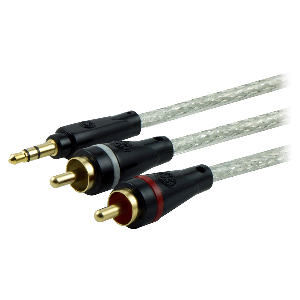 GE 4ft. Stereo Y Adapter Cable, Silver