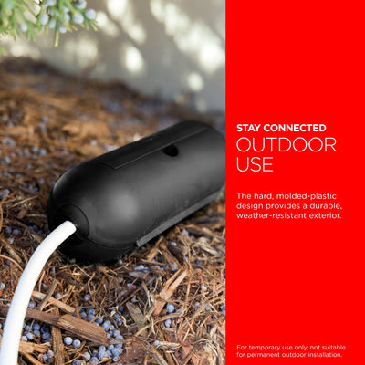 UltraPro Outdoor Cord Plug Cover, 2 Pack, Black