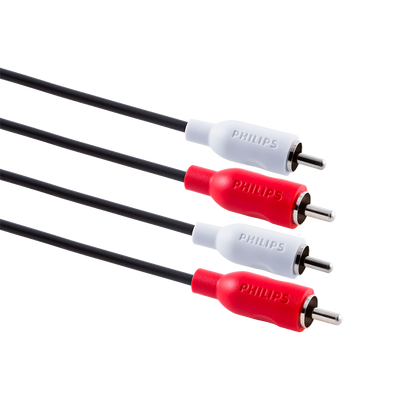 Philips 6ft. RCA Audio Cable, Black