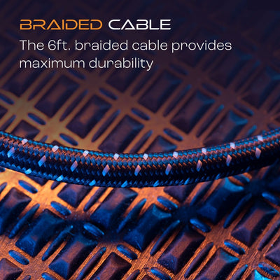 Titan 6ft. 8K Premium HDMI LED Braided Gaming Cable, Black