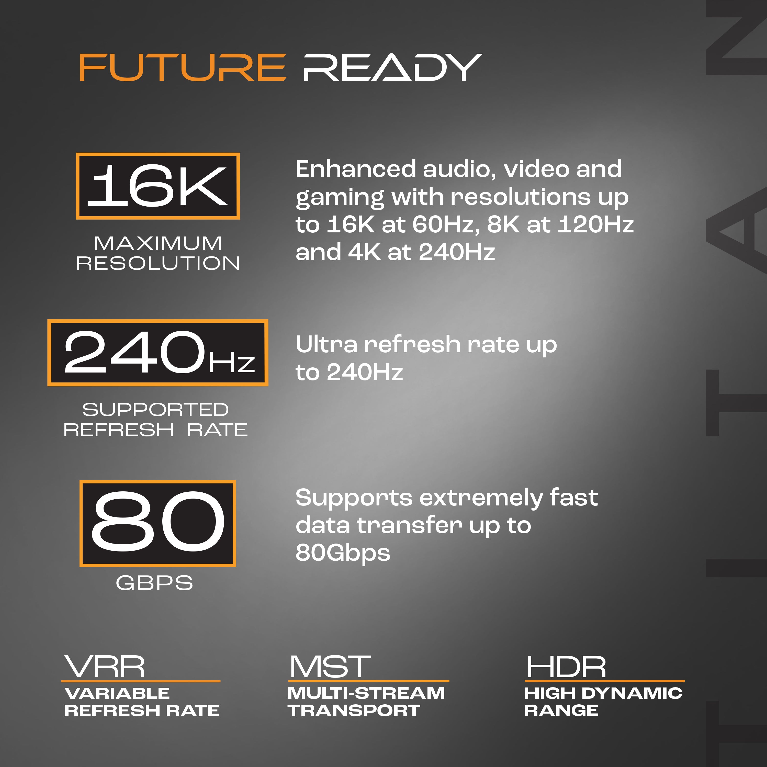 Titan 2.1 LED DisplayPort Cable, 6ft.