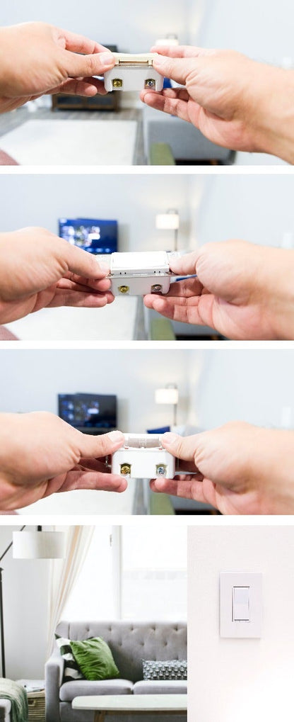 Jasco Interchangeable Paddle with Air Gap for Switches, Dimmers, or Fan Controls (GE, Enbrighten, Jasco, & UltraPro Z-Wave Compatible), White