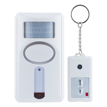 GE Battery-Operated Motion-Sensing Alarm with Keychain Remote, White