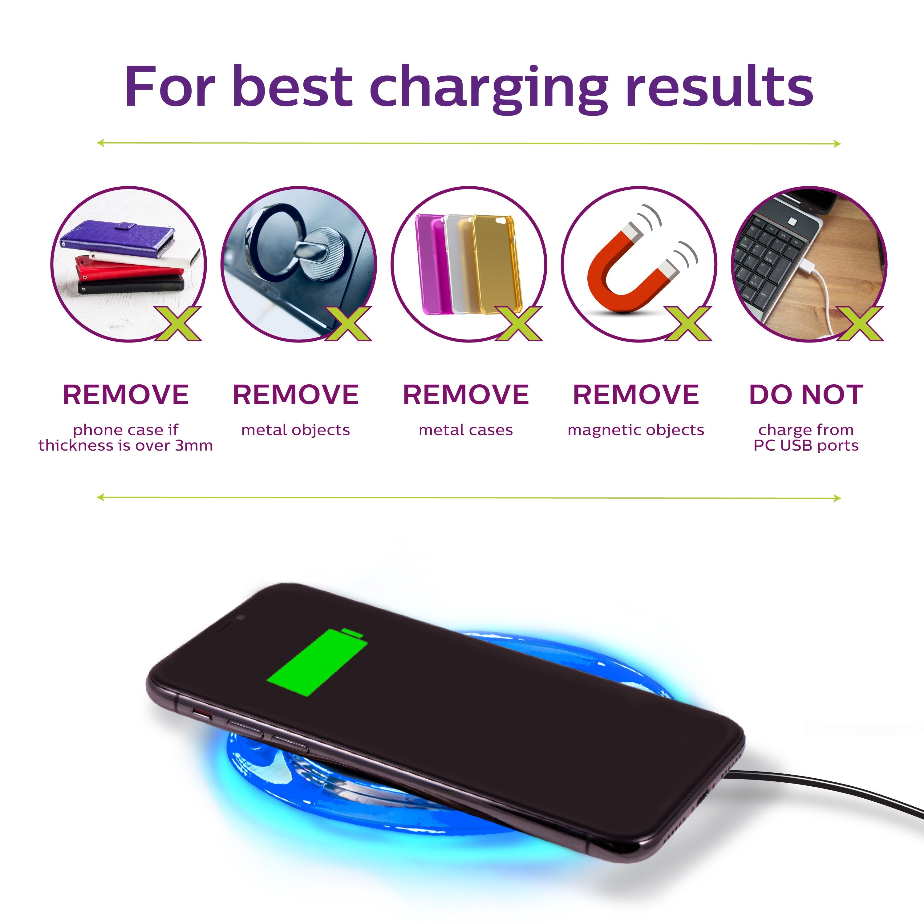 Philips Elite Qi Wireless Charger, Black