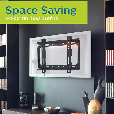 Philips Fixed TV Wall Mount, Up to 55in., Black