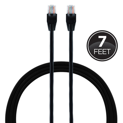 GE 7 ft. Cat 5e Ethernet Cable, Black