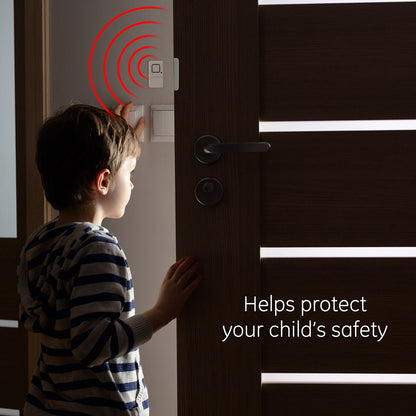 GE Battery Operated Magnetic Window or Door Alarm, 4 Pack, White