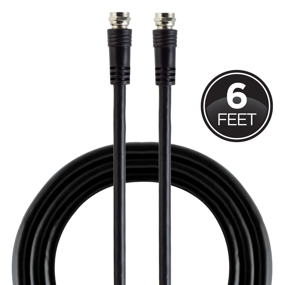 GE 6ft. RG59 Coaxial Cable, Black