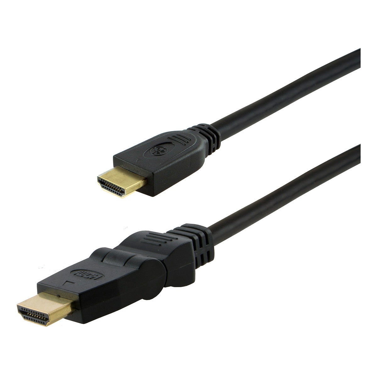 GE 6ft. HDMI Cable with Ethernet and Swivel Connector, Black