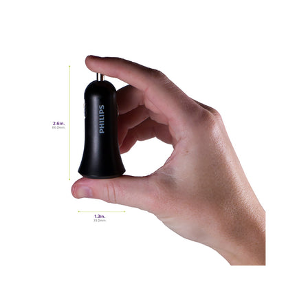 Philips 1-USB Car Charger with USB-C and Power Delivery, Black