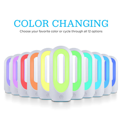 Enbrighten Dimmable Color Changing LED Tabletop Lamp, White
