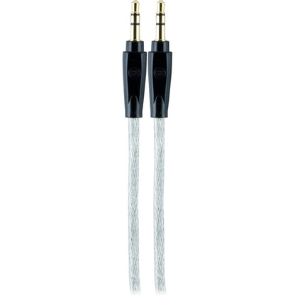 GE 12ft. 3.5mm Auxiliary Audio Cable, Silver