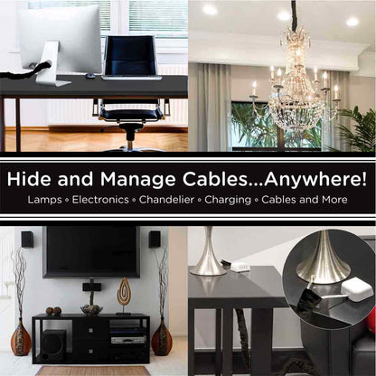 Cordinate 6ft. Fabric Cord Cover, Black