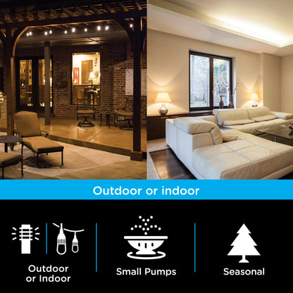 myTouchSmart Indoor/Outdoor Plug-In Digital Timer, 2 Pack, Black