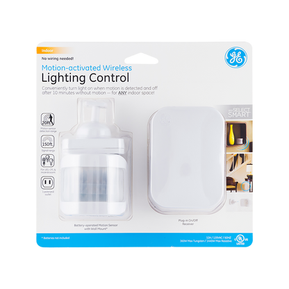 GE mySelectSmart Motion Activated Wireless Lighting Control, White