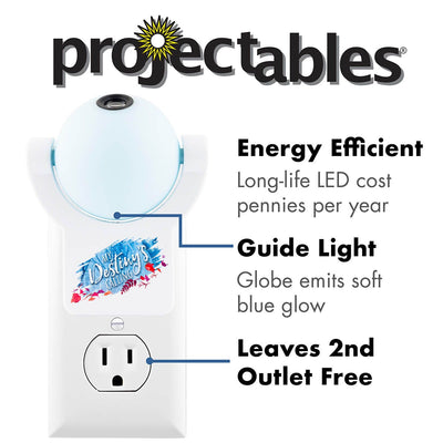 Projectables Disney Frozen II Light Sensing LED Night Light, White