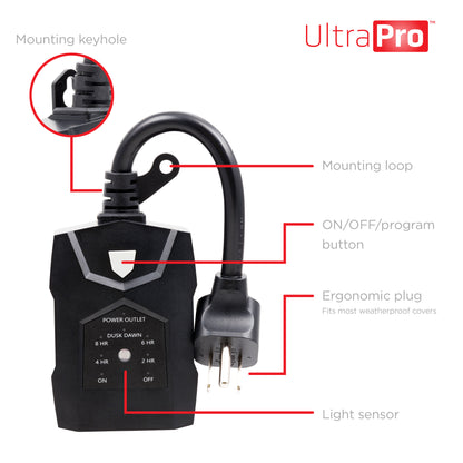 UltraPro Outdoor Light-Sensing Digital Timer