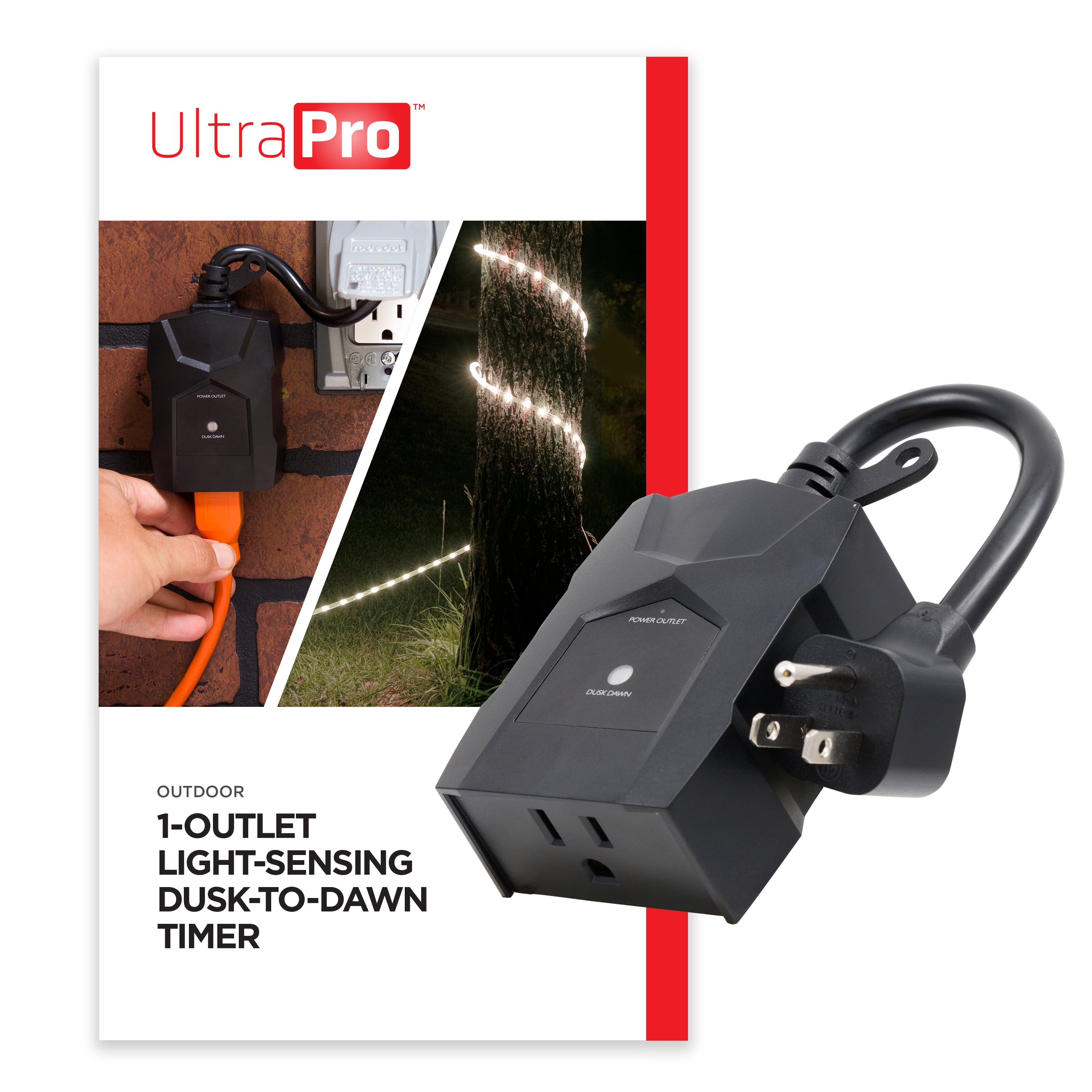 UltraPro 1-Outlet Outdoor Dusk-to-Dawn Timer