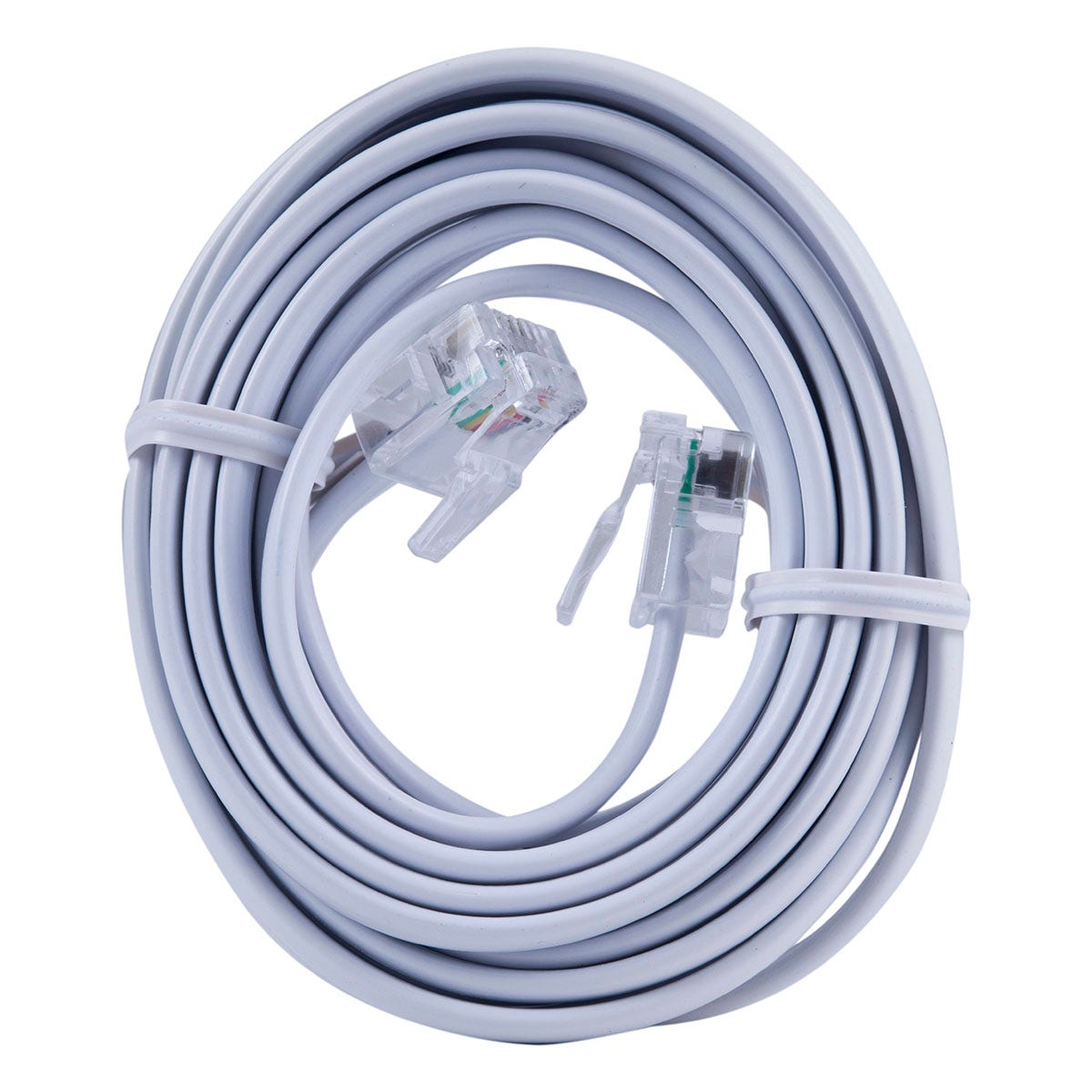 Power Gear 7 ft. Phone Line Cord, Modular Jack Ends, White