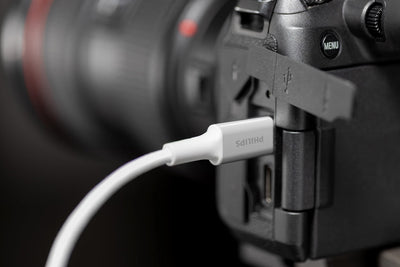 Philips Durable USB-A to USB-C 3ft. Charging Cable, white