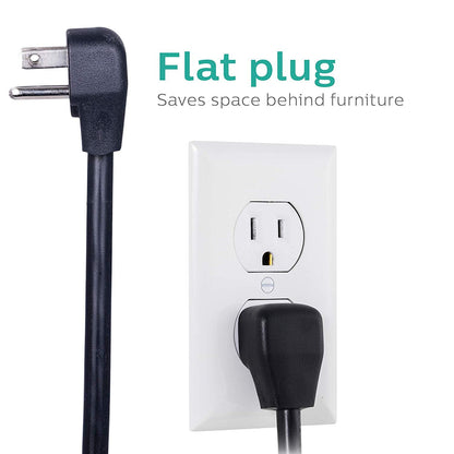Philips 7-Outlet 2-USB 4ft. Surge Protector, Black