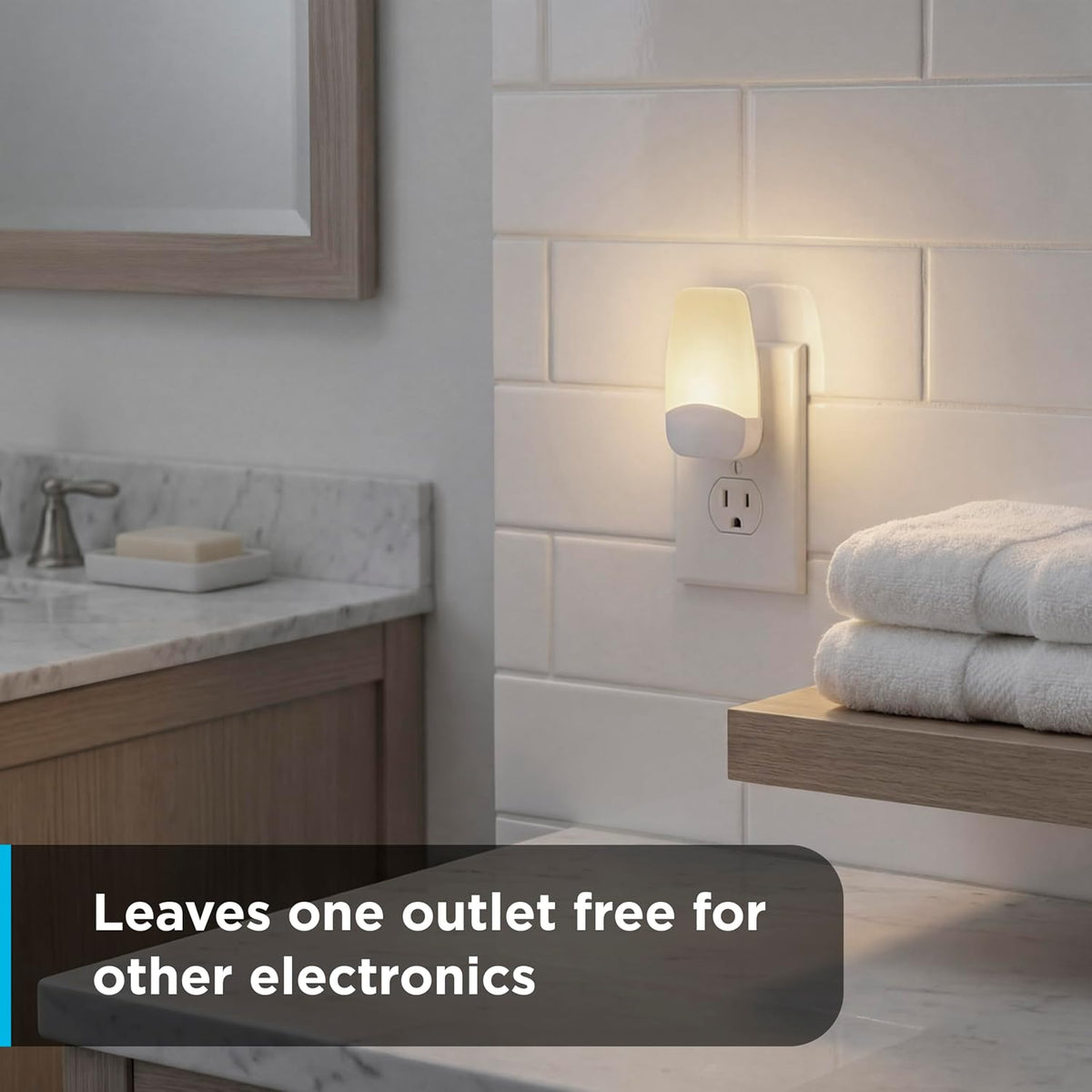GE Light Sensing LED Night Light, Warm White, 2 Pack