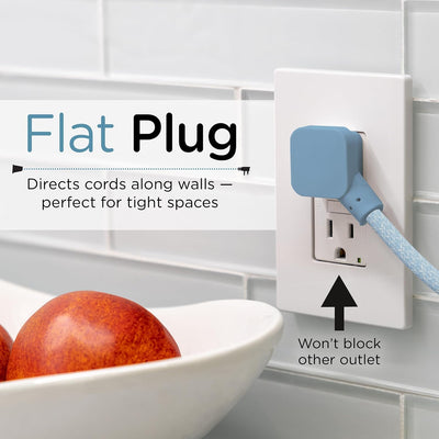 Cordinate 10ft. 3-Outlet Indoor Extension Cord, borrowed blue