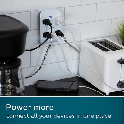 Philips 6 AC Wall Tap, 2pk
