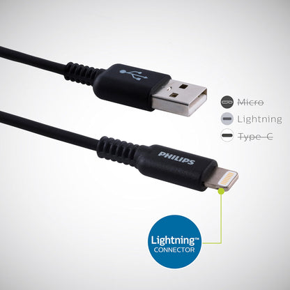 Philips USB-A to Lightning™ 4ft. Charging Cable