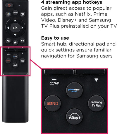 GE-branded Samsung TV Replacement Remote