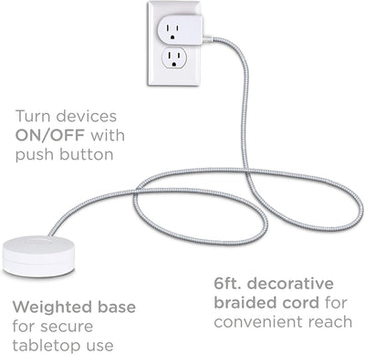 Cordinate Tabletop Switch with Braided Cord 2 pack