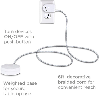 Cordinate Tabletop Switch with Braided Cord 2 pack
