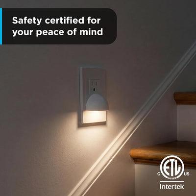 GE SleepLite Plug in Night Light with Dusk to Dawn Sensor, 4 Pack