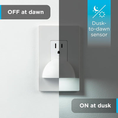 GE SleepLite Plug in Night Light with Dusk to Dawn Sensor, 4 Pack