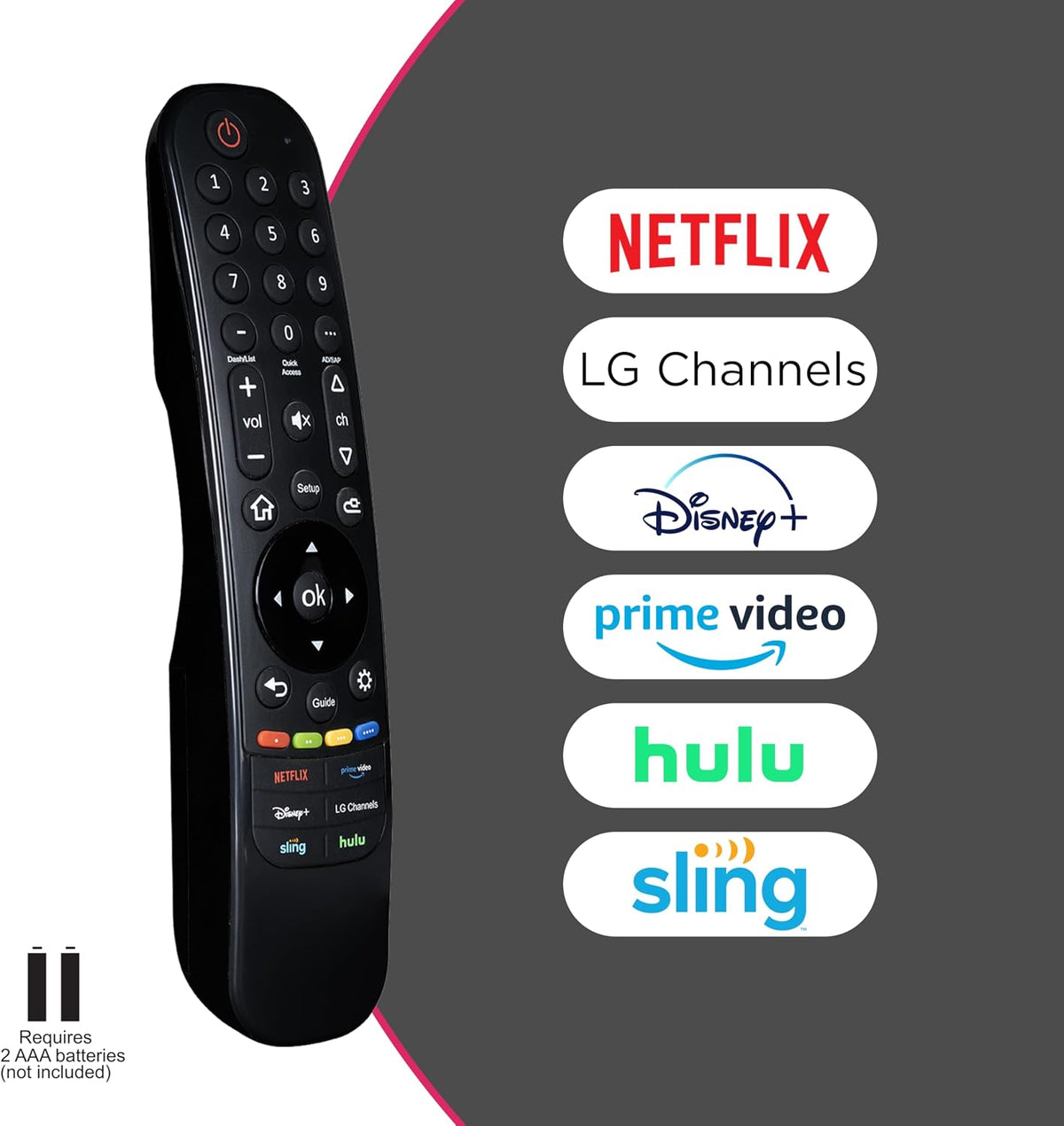 GE-branded LG TV Replacement Remote