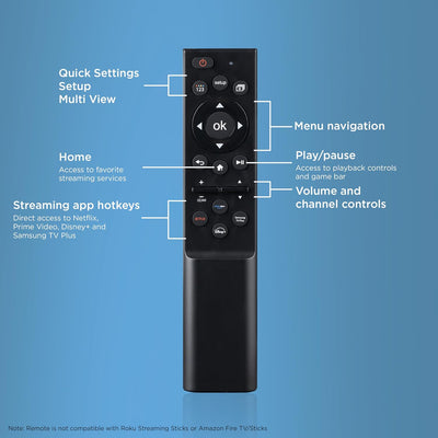 UltraPro Samsung Replacement Remote, Black